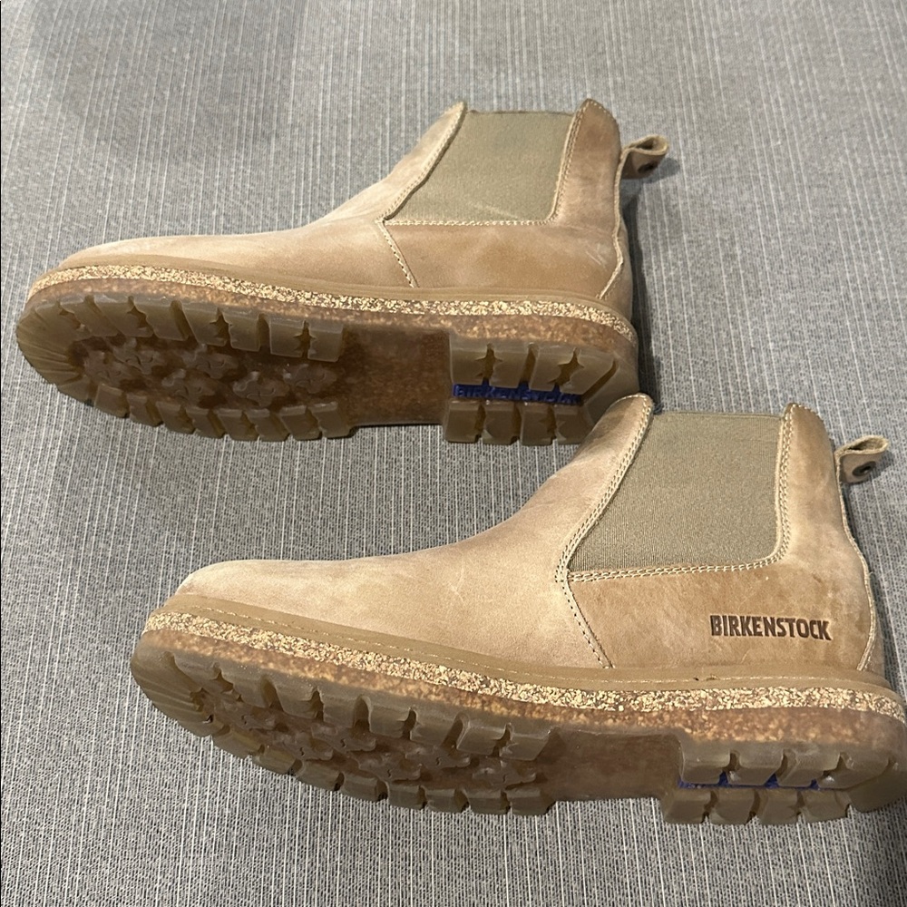 Birkenstock Beige Leather Chelsea Boots-unisex women/men - Picture 2 of 8